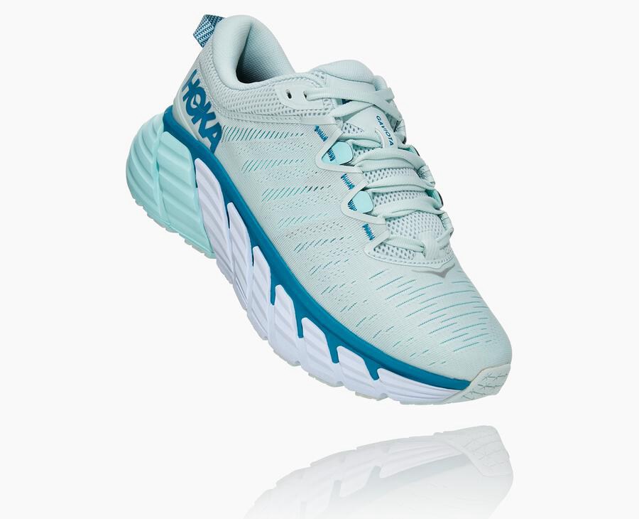 Running Shoes Womens - Hoka One One Gaviota 3 - Blue - KZXATLE-89